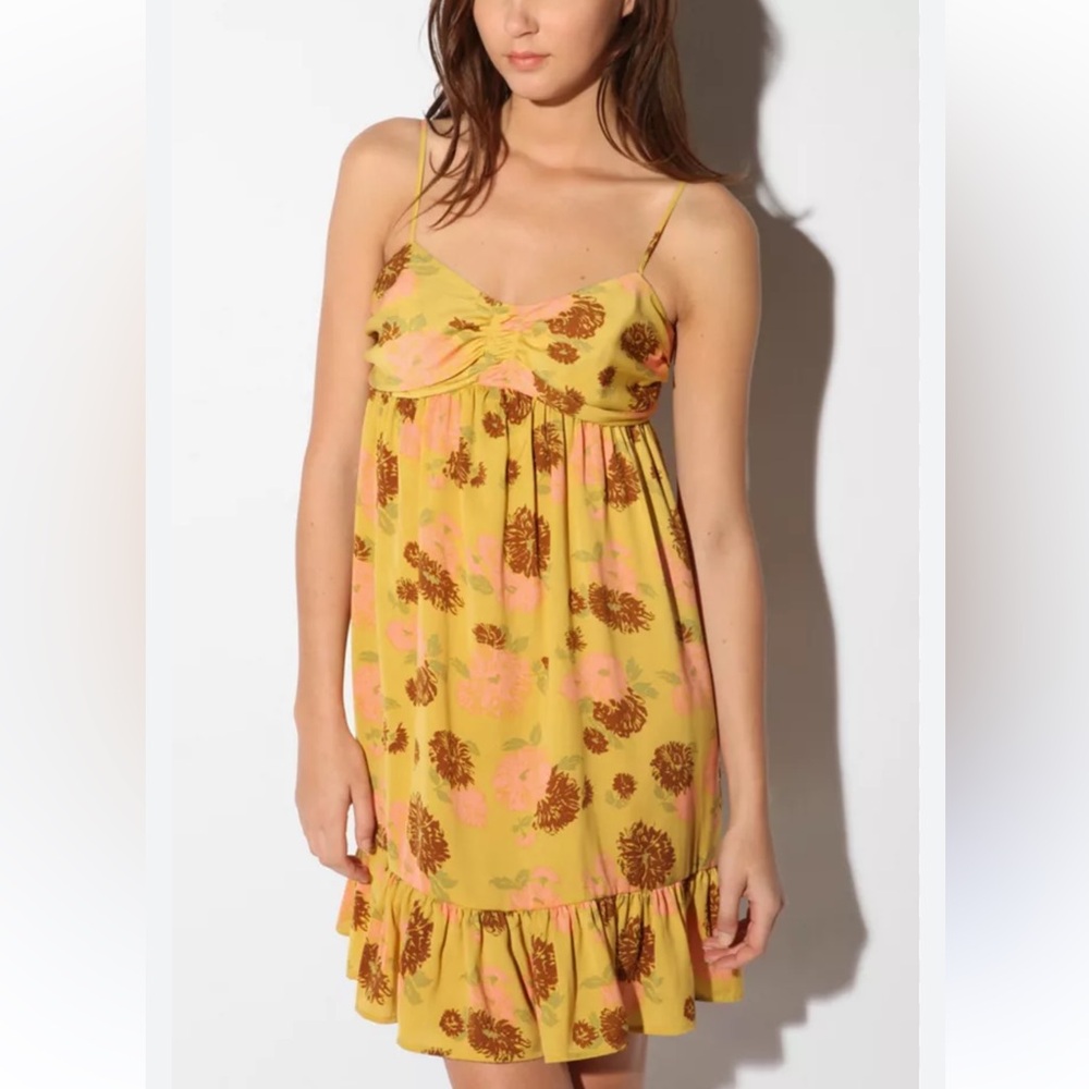 Kimchi Blue Yellow Floral Mini Dress